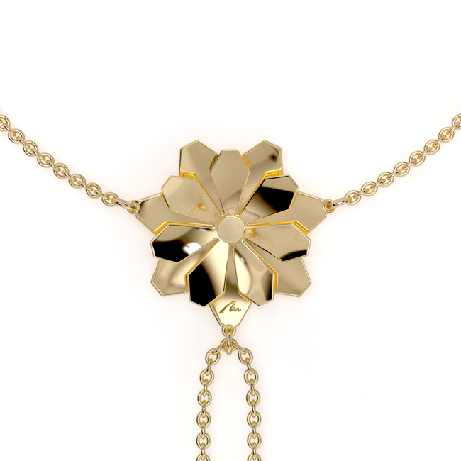 Bratara aur galben floare 14 KT, Grace Flower