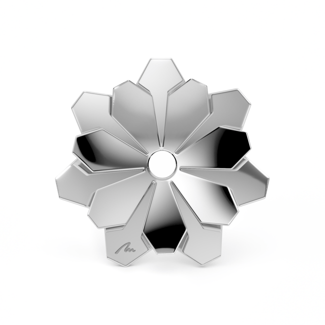 Inel aur alb floare 14 KT, Grace Flower Double