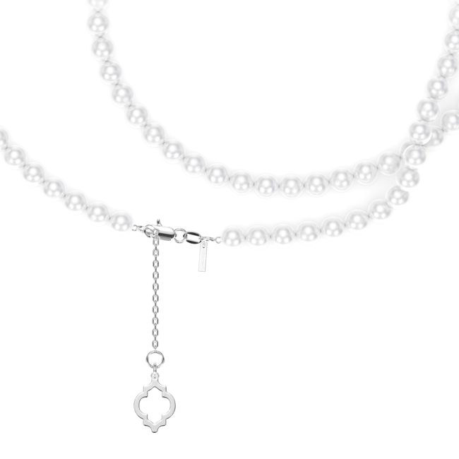Colier perle 4/5 mm, din aur alb 14 KT, Selma