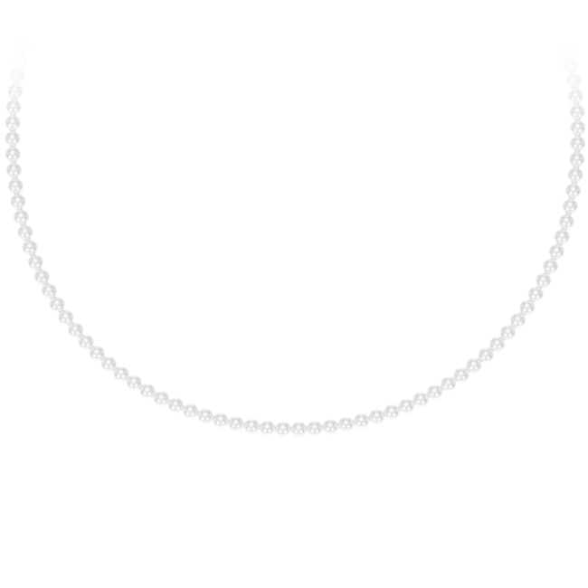 Colier perle 4/5 mm, din aur alb 14 KT, Selma
