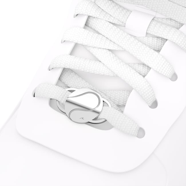 Accesoriu pentru pantof sport cu pandantiv Minge de Tenis, din alama placata cu paladiu
