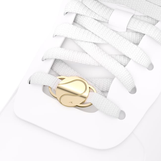 Accesoriu pentru pantof sport cu pandantiv Minge de Tenis, din alama placata cu aur galben