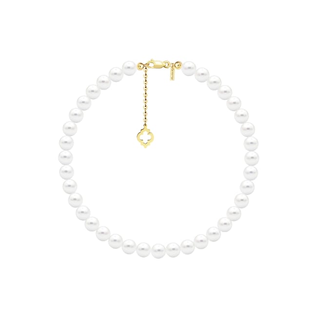 14 KT yellow gold 4/5 mm pearls Amina bracelet