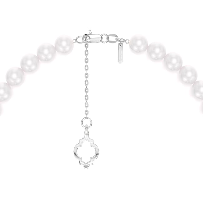 Bratara Amina cu perle de 4/5 mm, din aur alb 14 KT