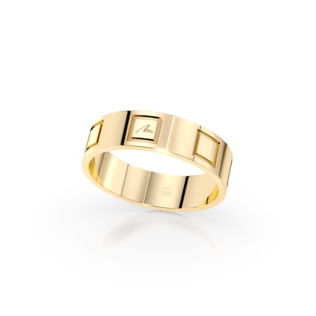 14 KT yellow gold King Slim ring