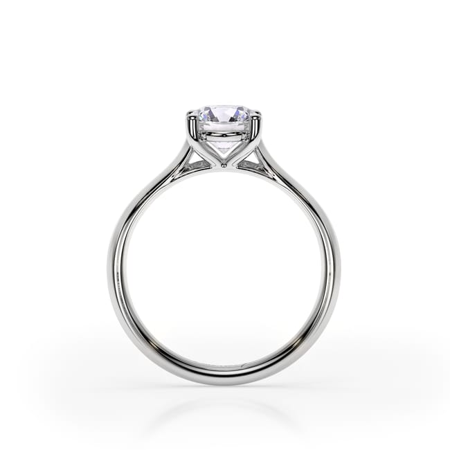 Inel de Logodna Classic Aur Alb 18 KT Lab Grown Round Cut 1.01 CT DVS1