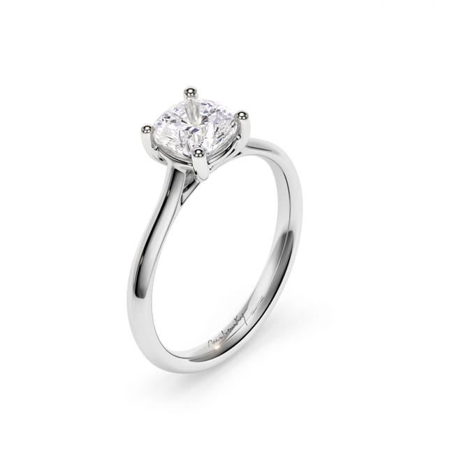 Inel de Logodna Classic Aur Alb 18 KT Cushion Cut LGD 1.00 CT