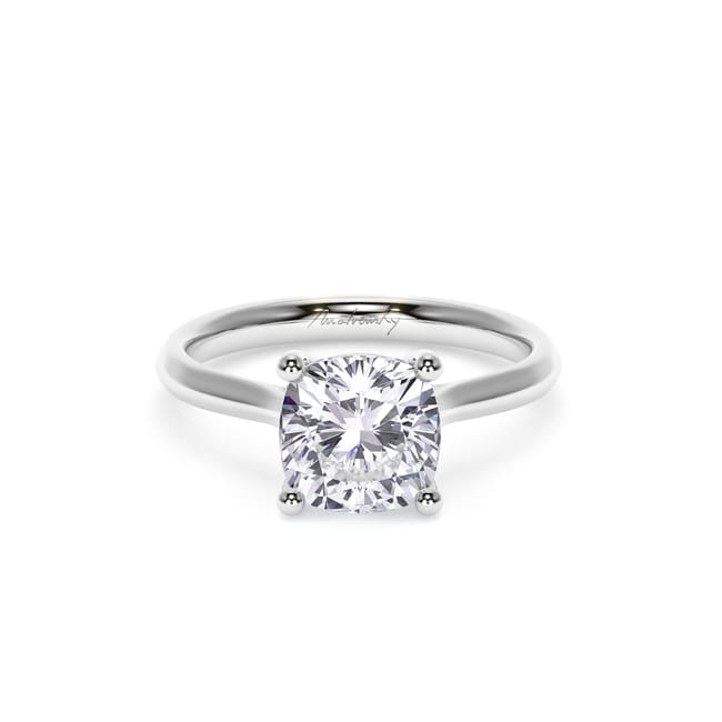 Inel de Logodna Classic Aur Alb 18 KT Cushion Cut LGD 2.00 CT