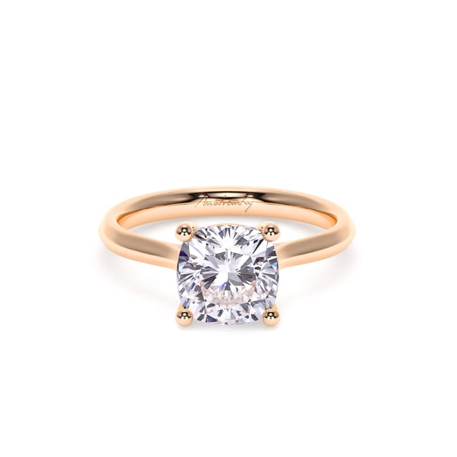 Inel de Logodna Classic Aur Roz 18 KT Cushion Cut LGD 2.00 CT