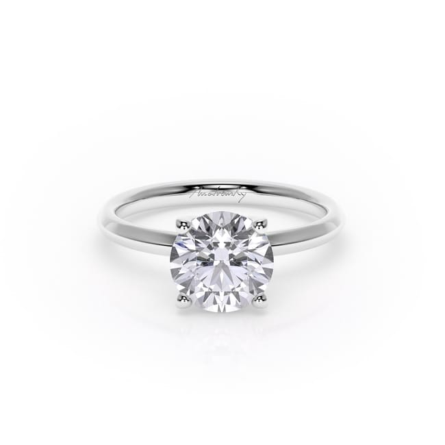 Inel de Logodna Iconic M Aur Alb 18 KT Round Cut LGD 2.00 CT