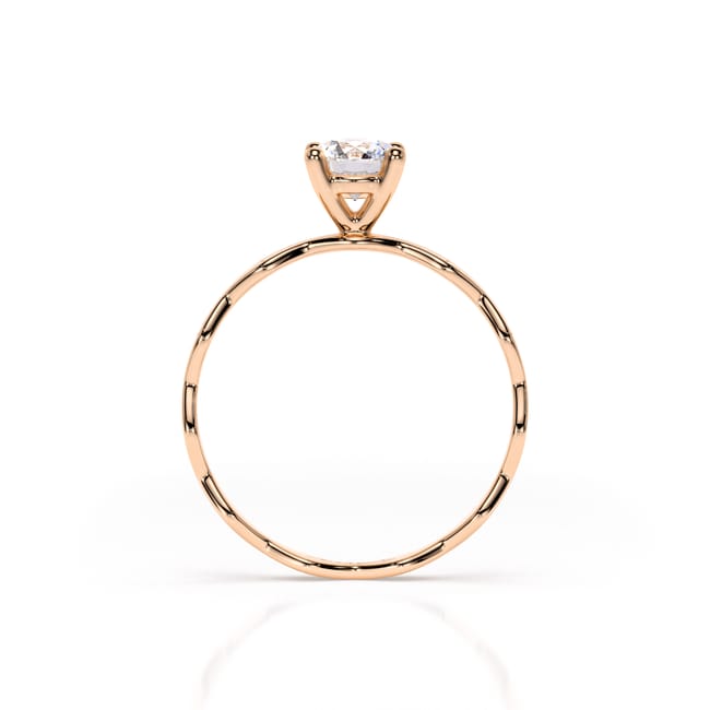 Inel de logodna Infinity Aur Roz 14 KT Round Cut 0.50 CT LGD