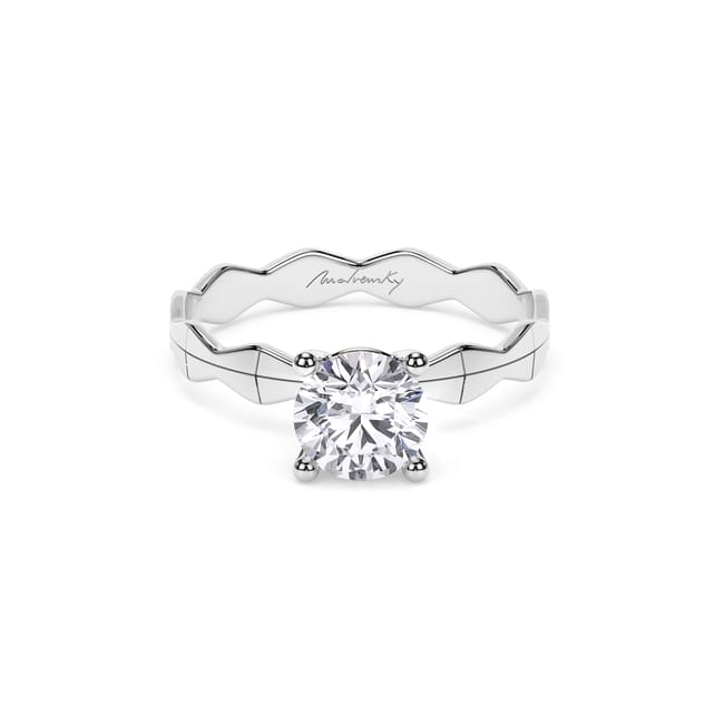 Inel de logodna Infinity Aur Alb 14 KT Round Cut 1.00 CT DVS1 LGD