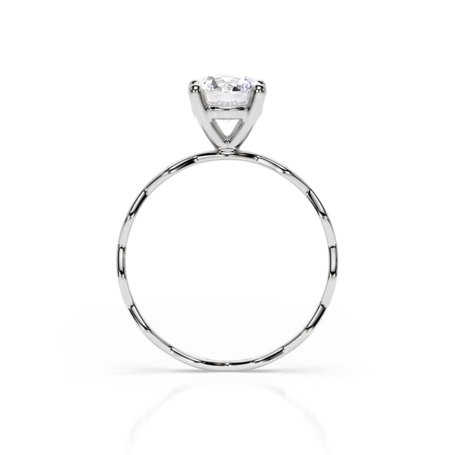 Inel de logodna Infinity Aur Alb 14 KT Round Cut 1.00 CT DVS1 LGD