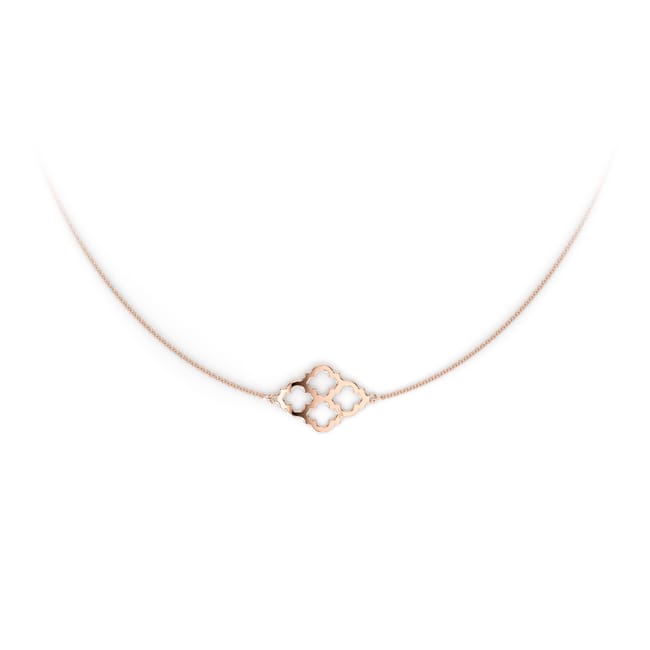14 KT rose gold Two Amal elements necklace