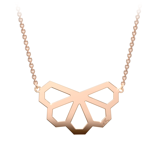 Lant Grace cu 5 petale, din aur roz 14 KT