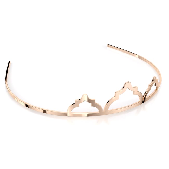 Rose gold plated brass Rania Tiara
