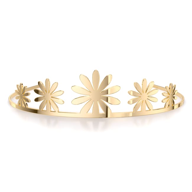 Yellow gold plated brass Margareta Regala Tiara