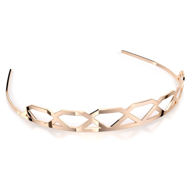 Tiara Grace Diamond, din alama placata cu aur roz