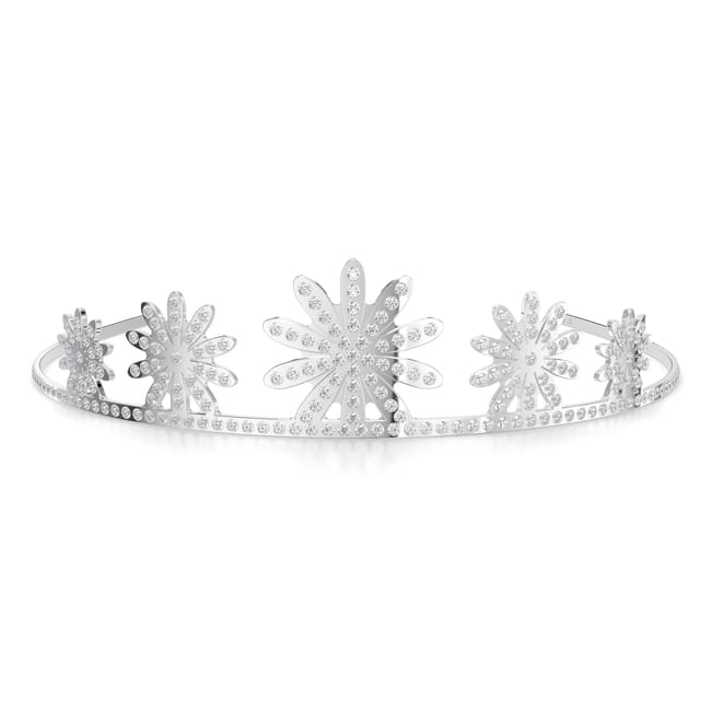 Palladium plated brass and crystals Margareta Regala Tiara