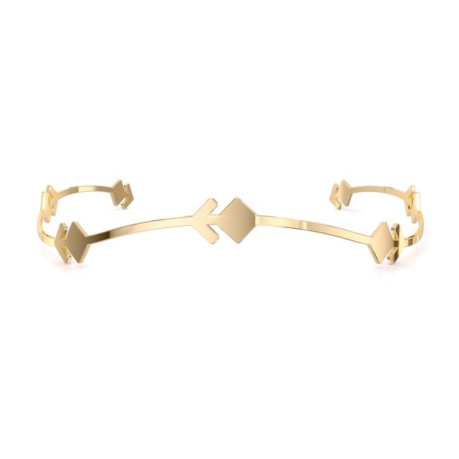 Yellow gold plated brass Traditional Bud Tiara