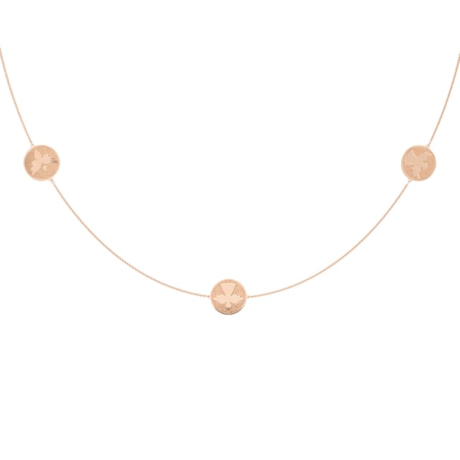 Lantisor cu 8 Arhangheli, din aur roz 14 KT