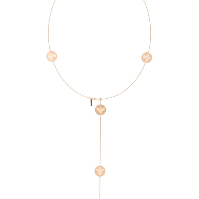 Lantisor cu 8 Arhangheli, din aur roz 14 KT