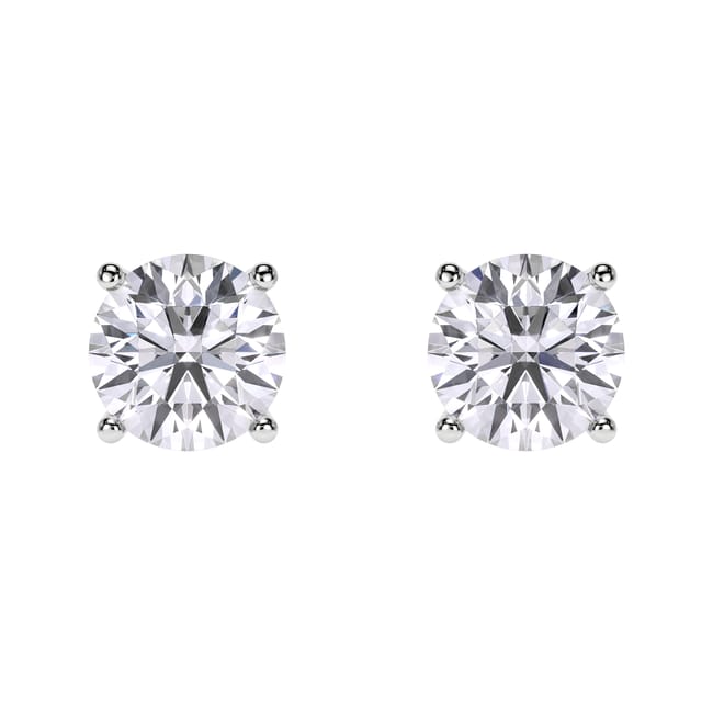 Cercei Studs, cu diamante de laborator de 6.00 CT, din aur alb 18 KT