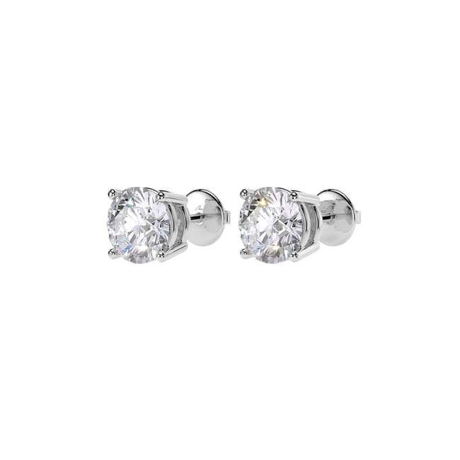 Cercei Studs, cu diamante de laborator de 6.00 CT, din aur alb 18 KT