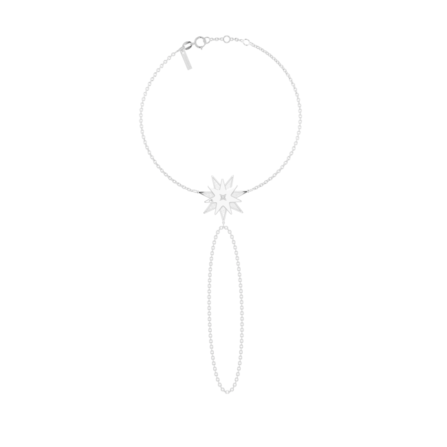 Bratara Luceafar, din aur alb 14 KT