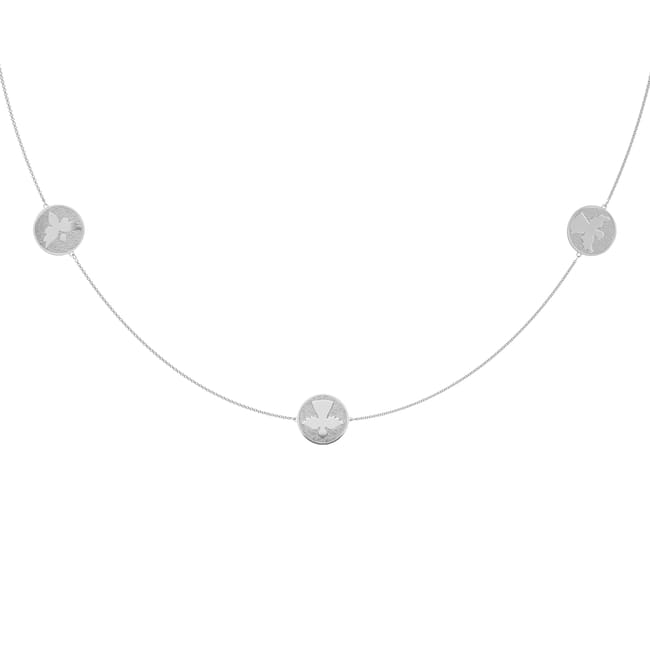 Lantisor cu 8 Arhangheli, din aur alb 14 KT