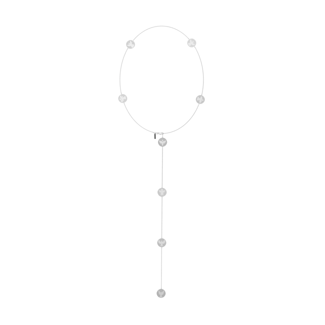 Lantisor cu 8 Arhangheli, din aur alb 14 KT