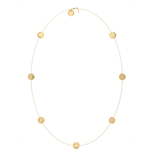 Lantisor cu 8 Arhangheli, din aur galben 14 KT