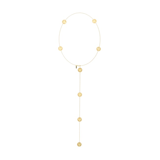 14 KT yellow gold 8 Archangels chain necklace