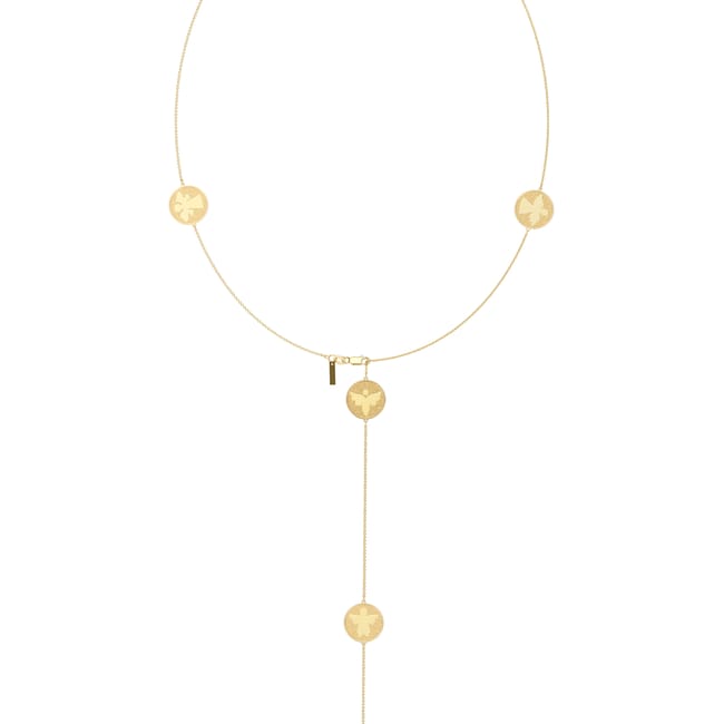 14 KT yellow gold 8 Archangels chain necklace