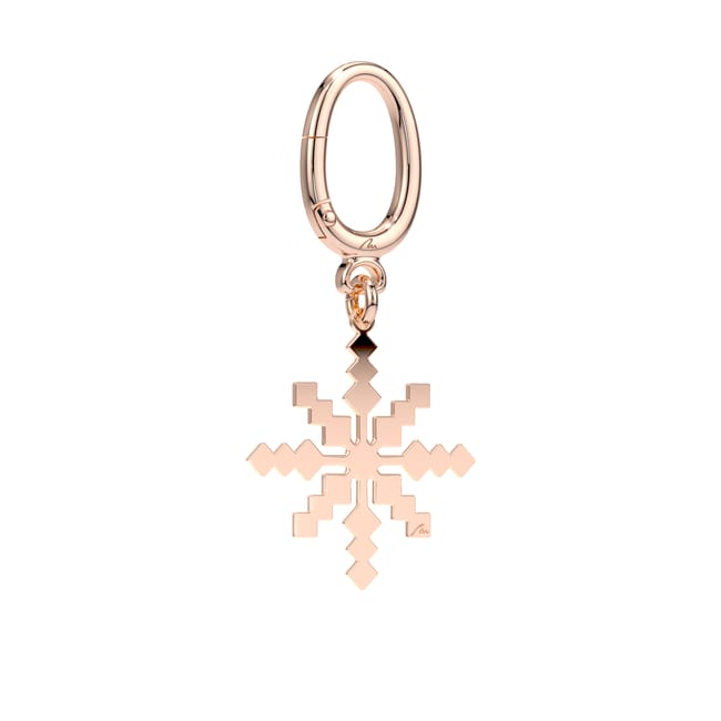 Rose gold plated brass Ray of Light keychain