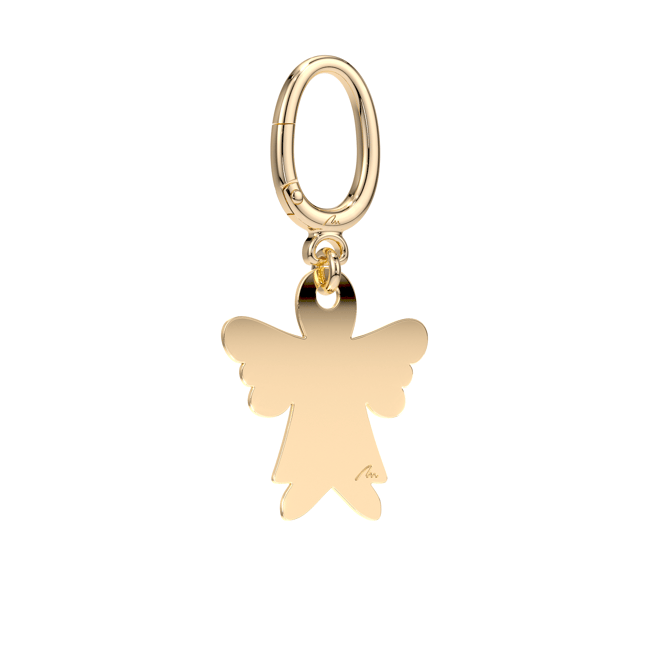 Breloc Inger, din alama placata cu aur galben
