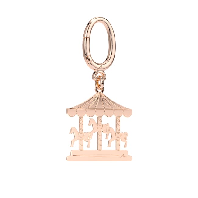 Breloc Carusel, din alama placata cu aur roz