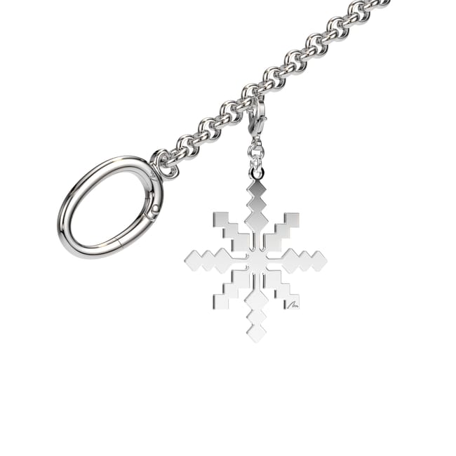 Palladium plated brass Ray of Light bag charm