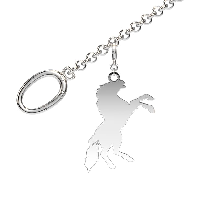 Charm pentru geanta Calut, din alama placata cu paladiu