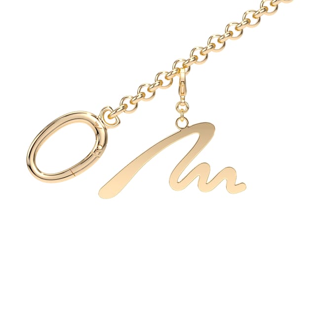 Charm pentru geanta M, din alama placata cu aur galben