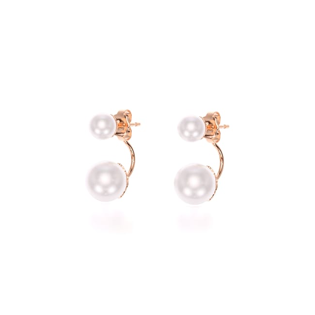 14 KT rose gold 2 Pearls earrings