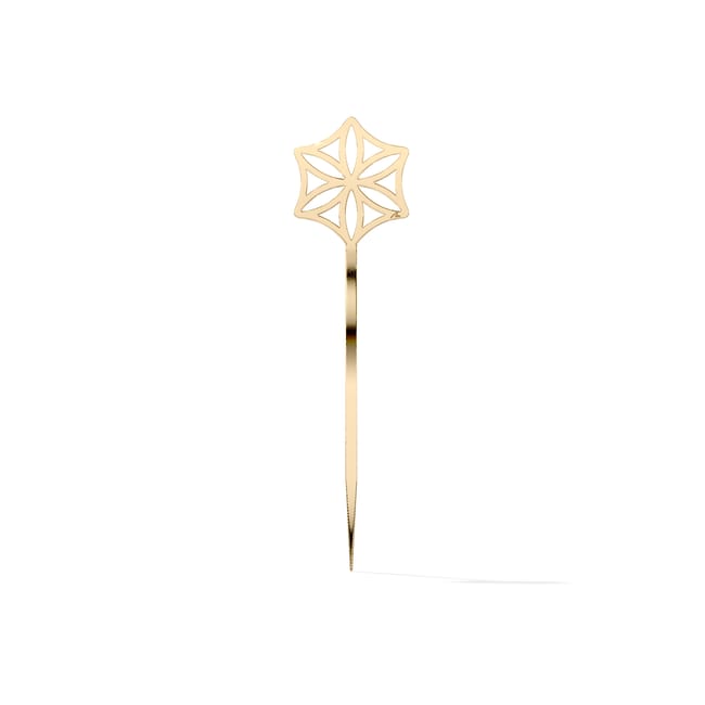 Semn de carte Rozeta, din alama placata cu aur galben