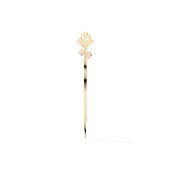 Semn de carte Trandafir Traditional, din alama placata cu aur galben