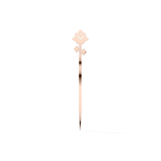 Semn de carte Trandafir Traditional, din alama placata cu aur roz