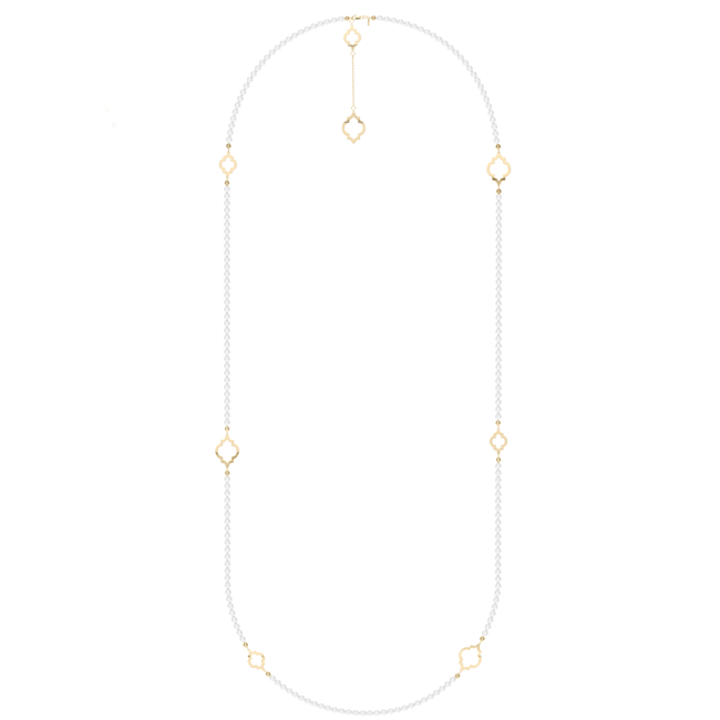 14 KT yellow gold 6 mm pearls Amina necklace