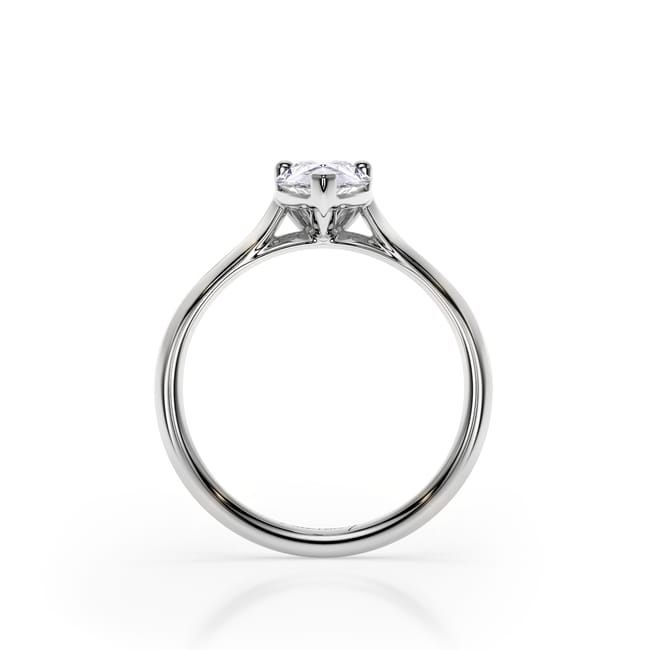 Inel de Logodna Classic Aur Alb 18 KT Pear Cut LGD 1.22 CT FVS1