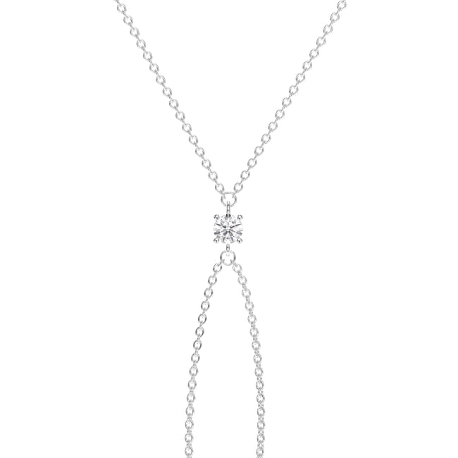 Bratara Solitaire cu diamant de laborator 0.50 CT, din aur alb 14 KT