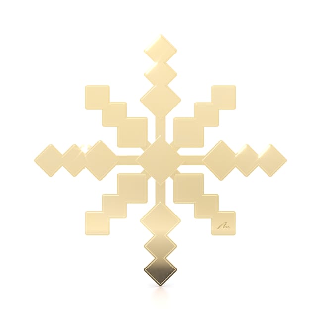 Brosa Martisor din alama placata cu aur galben, Raza de Lumina