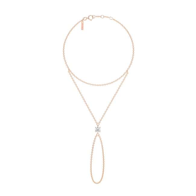 Bratara Solitaire cu diamant de laborator 0.50 CT, din aur roz 14 KT