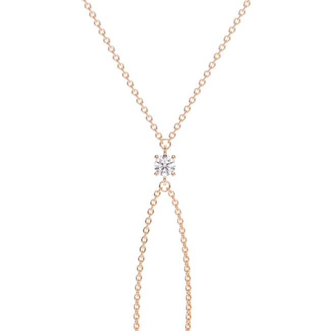 Bratara Solitaire cu diamant de laborator 0.50 CT, din aur roz 14 KT